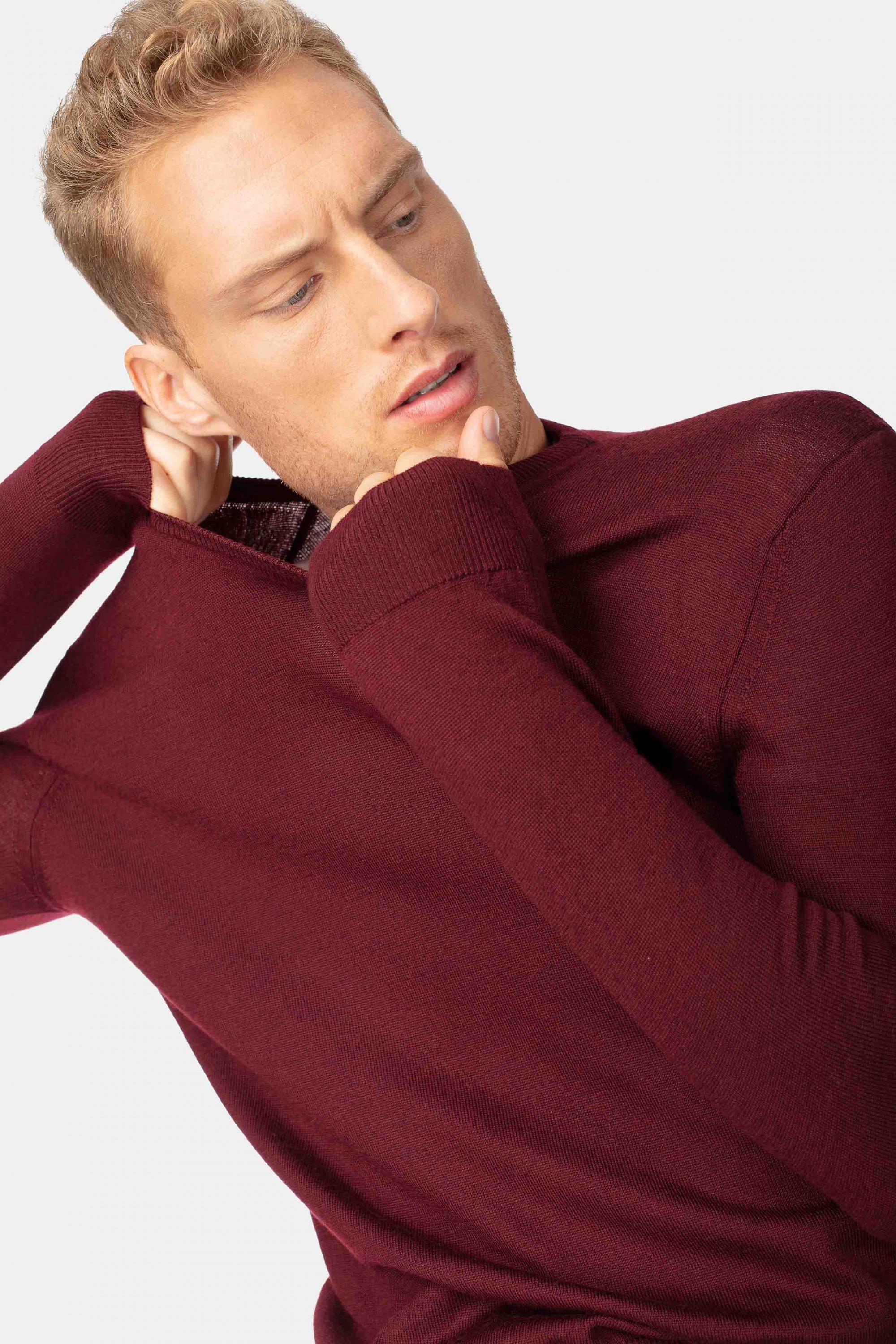 Wool crewneck sweater